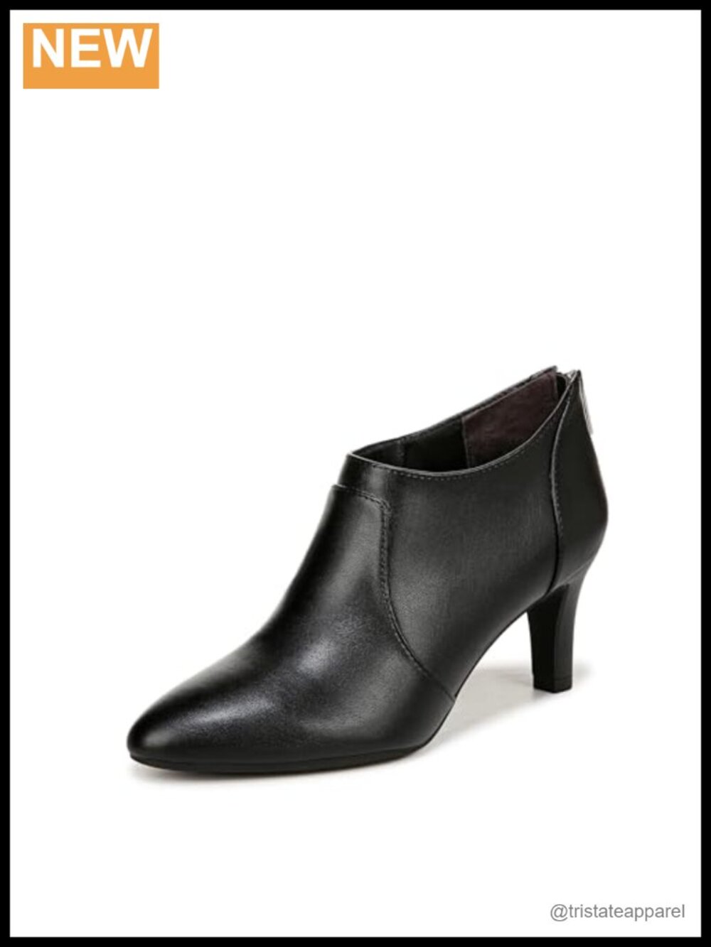Women's Ankle Bootie with Back Zip Faux Leather Dress Boots